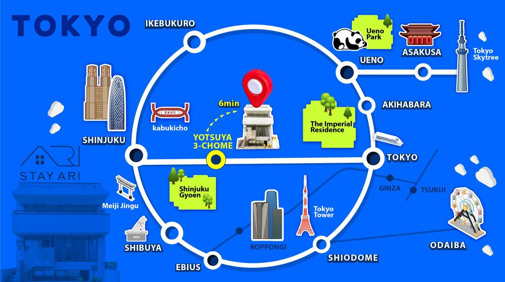 Stay Ari Shinjuku Gyoen 6Min Walk Tóquio Exterior foto
